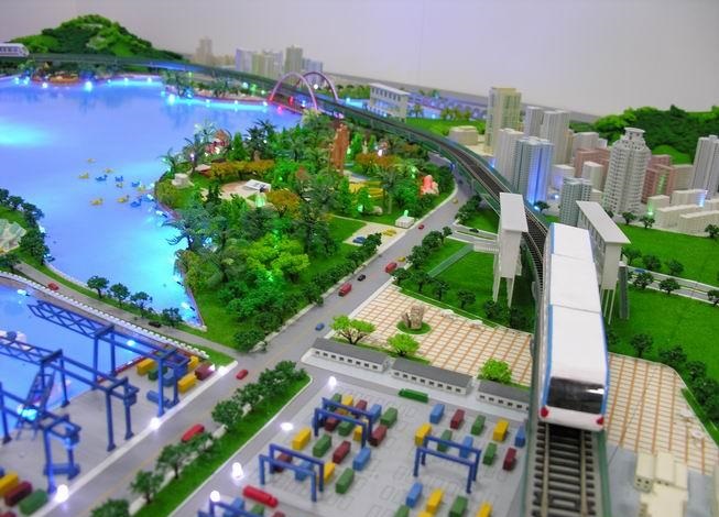 正安县港口沙盘